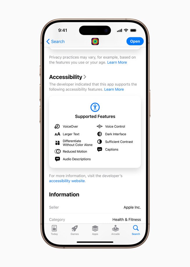 Página de aplicativo na App Store, em material de divulgação da Apple.